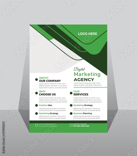 Vector Corporate business flyer template design. marketing, business proposal, promotion, advertise, publication, cover page