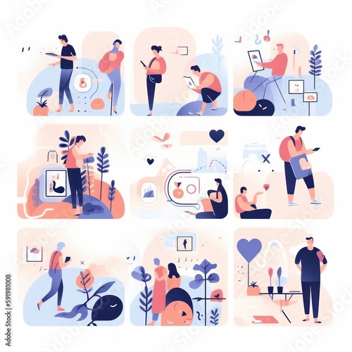 Wallpaper Mural Social Media Illustrations Torontodigital.ca