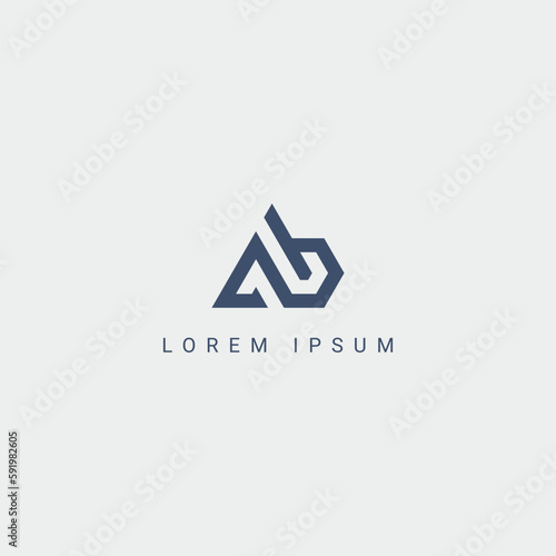 Modern unique letter AB BA logo icon design vector elements.