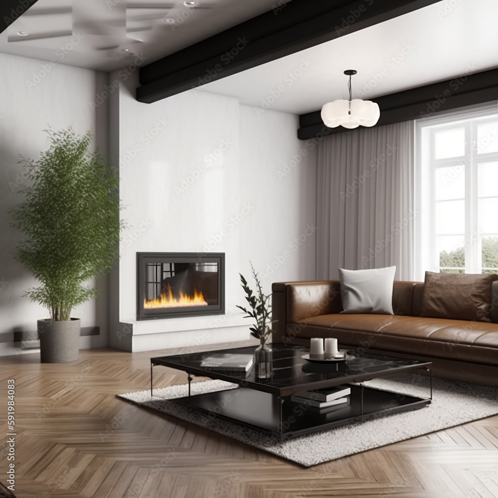 Living room Mockup realestate aesthetic, Generative AI Living room Mockup realestate aesthetic, Generative AI