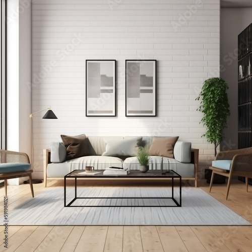 Living room Mockup realestate aesthetic  Generative AI