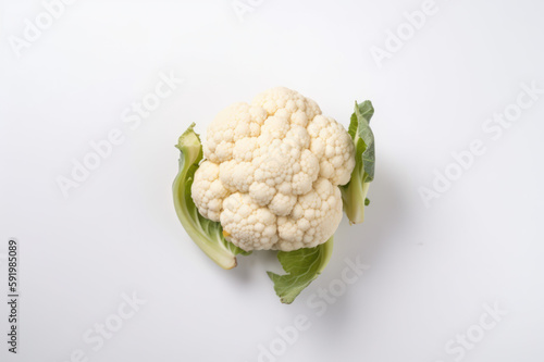 Cauliflower, white background, isolated, generative ai, Fresh tasty vegetables, Fresh ingredients, cooking ingredients