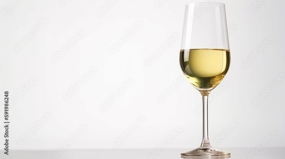 White Wine, Generative AI, Illustration White Wine, Generative AI, Illustration