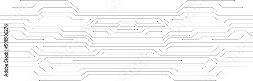 Abstract futuristic circuit board Illustration, Circuit board with various technology elements. Circuit board pattern for technology background. Vector illustration