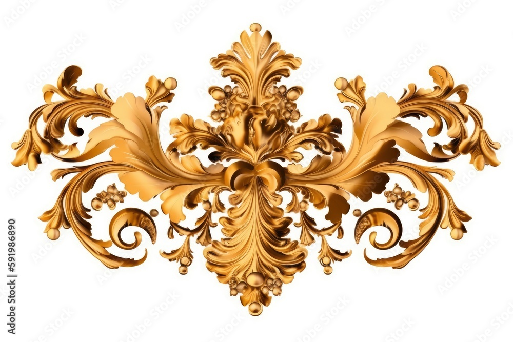 Gold ornament. Antique style gold. Eelegant luxury design, golden elements in baroque. Gold vintage baroque. Generative AI
Gold ornament. Antique style gold. Eelegant luxury design, golden elements in baroque. Gold vintage baroque. Generative AI