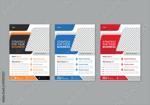 modern trend professional business flyer design corporate vector file