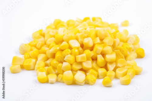 Sweetcorn, white background, isolated, corn, generative ai, Fresh tasty vegetables, Fresh ingredients, cooking ingredients