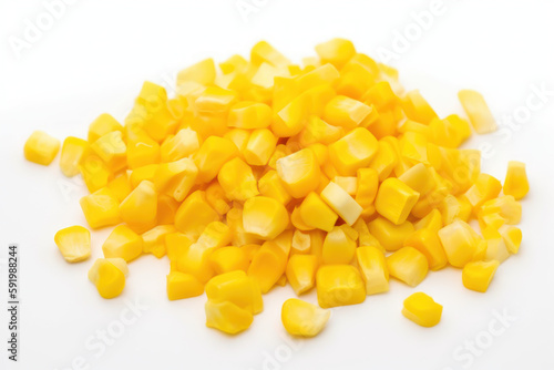 Sweetcorn, white background, isolated, corn, generative ai, Fresh tasty vegetables, Fresh ingredients, cooking ingredients