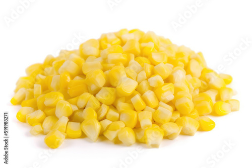 Sweetcorn, white background, isolated, corn, generative ai, Fresh tasty vegetables, Fresh ingredients, cooking ingredients