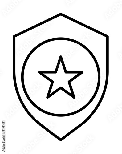 shield medal icon illustration on transparent background