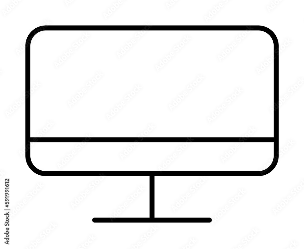 monitor icon illustration on transparent background monitor icon illustration on transparent background