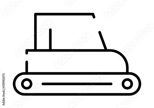 tractor, car icon illustration on transparent background