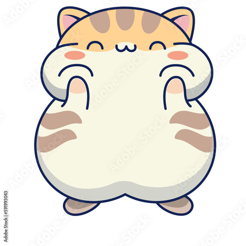 hamster holding his cheeks