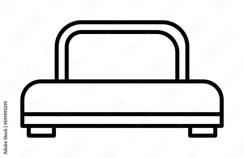 bed with long board icon illustration on transparent background bed with long board icon illustration on transparent background