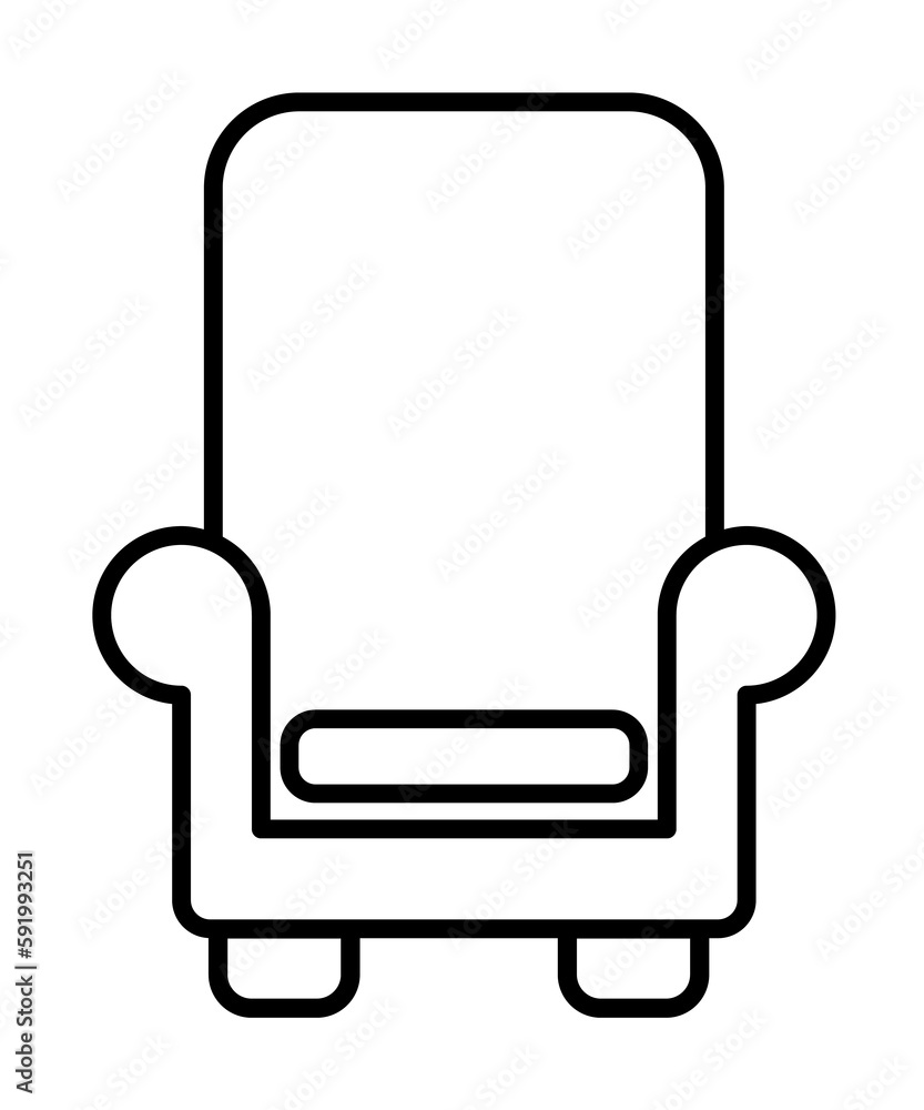 armchair icon illustration on transparent background armchair icon illustration on transparent background