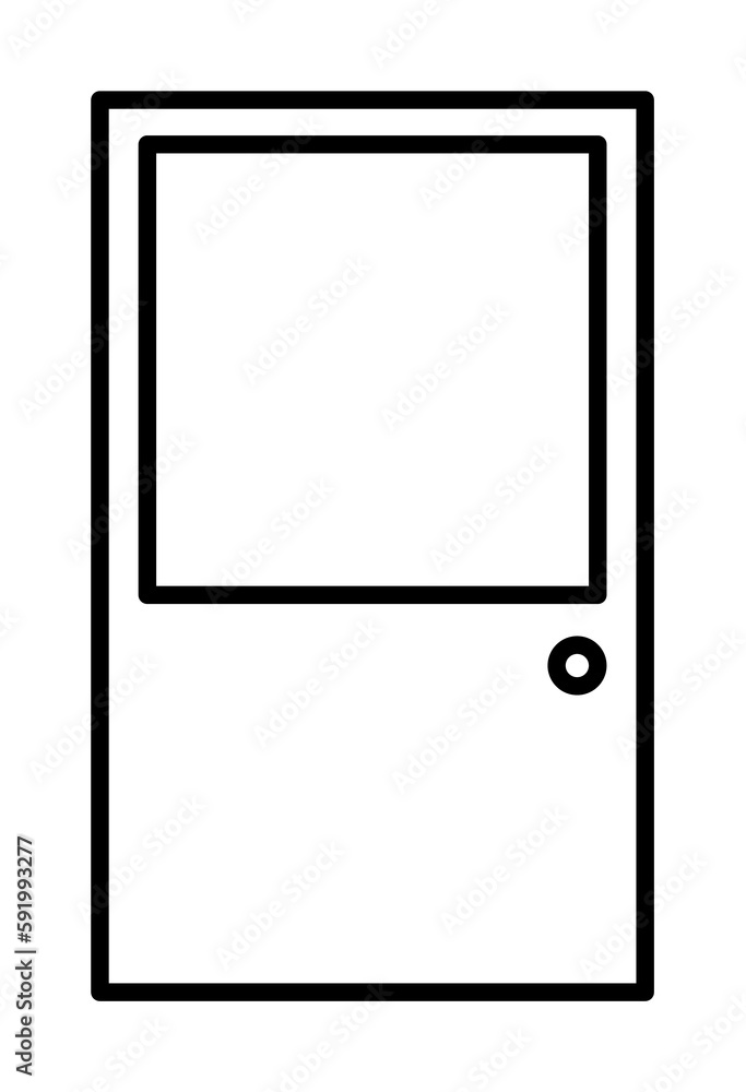 door icon illustration on transparent background door icon illustration on transparent background