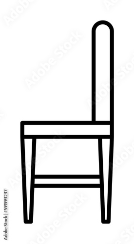 chair icon illustration on transparent background