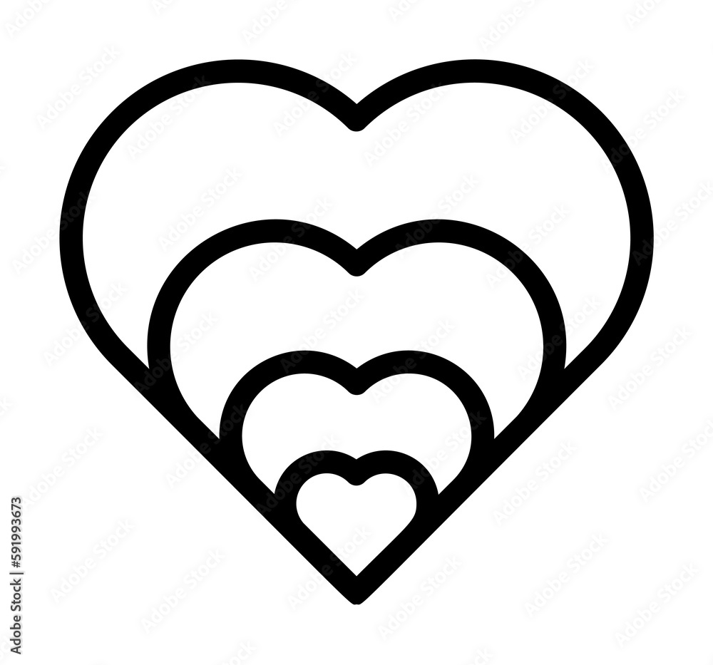 heart outline icon illustration on transparent background heart outline icon illustration on transparent background