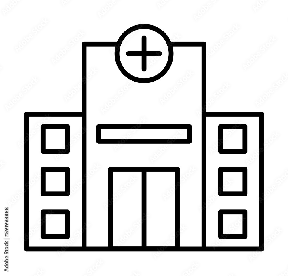 building, clinic, hospital icon illustration on transparent background building, clinic, hospital icon illustration on transparent background