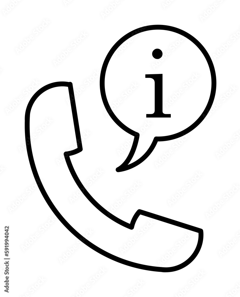 information handset icon illustration on transparent background information handset icon illustration on transparent background