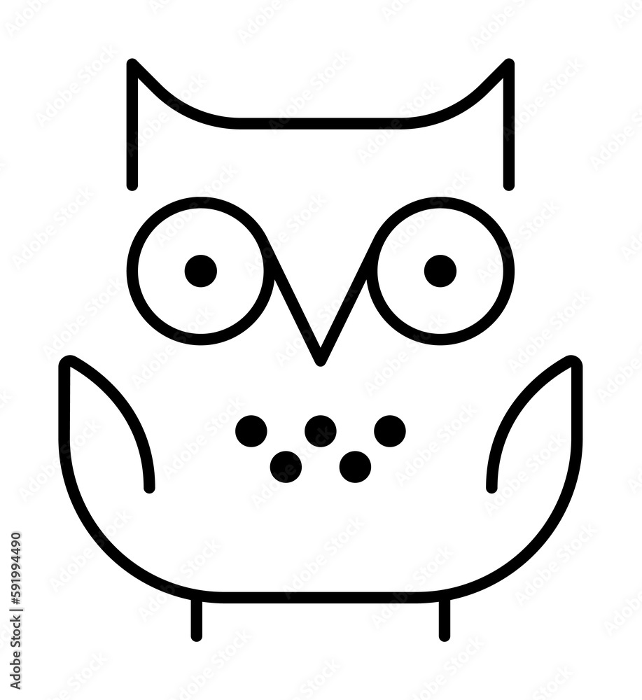 owl icon illustration on transparent background owl icon illustration on transparent background