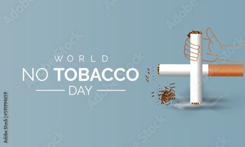 world no tobacco day. Banner or poster 
 Vector illustration. creative design stop smoking.