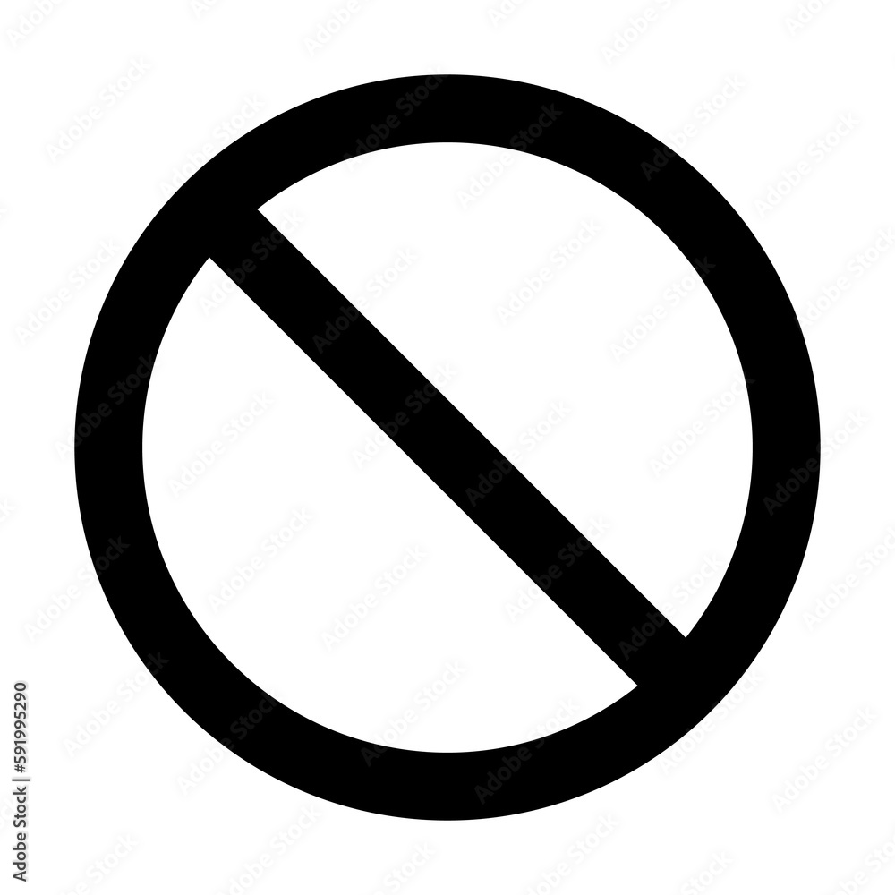Ban icon illustration on transparent background Ban icon illustration on transparent background