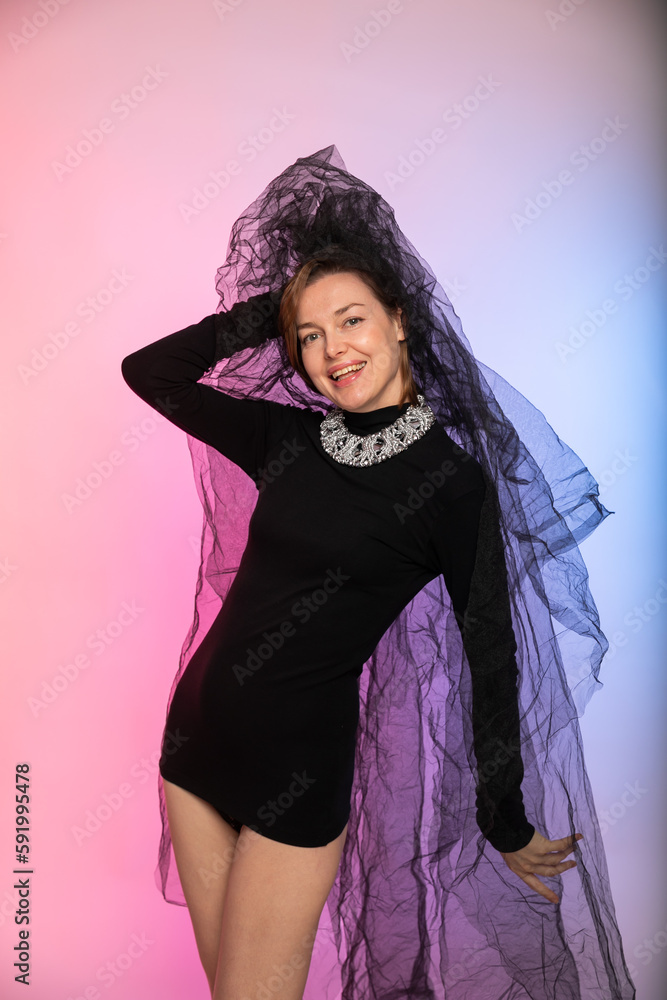 bride witch witch in black clothes with veil bride witch witch in black clothes with veil