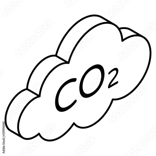 Unique design icon of acidic rain