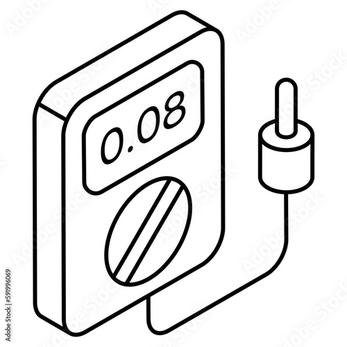 A creative design icon of voltmeter 