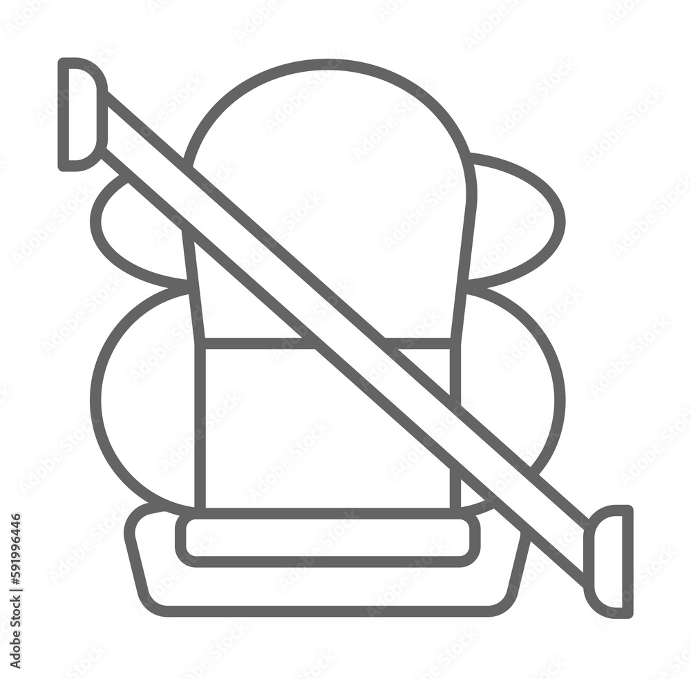 Seat belt, car icon illustration on transparent background Seat belt, car icon illustration on transparent background