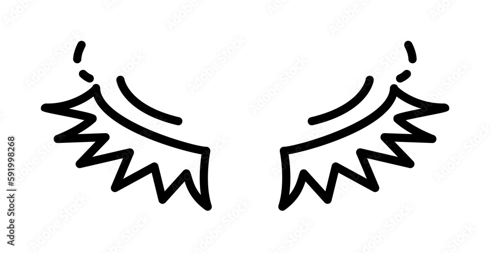 false eyelashes icon illustration on transparent background false eyelashes icon illustration on transparent background