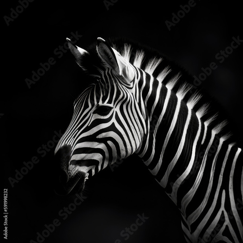 zebra close up, spirit animal - by generative ai © CEVmemories
