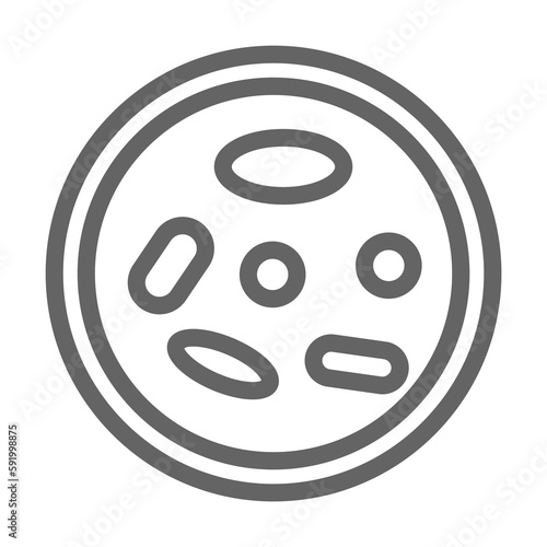 Petri dish, virus icon illustration on transparent background