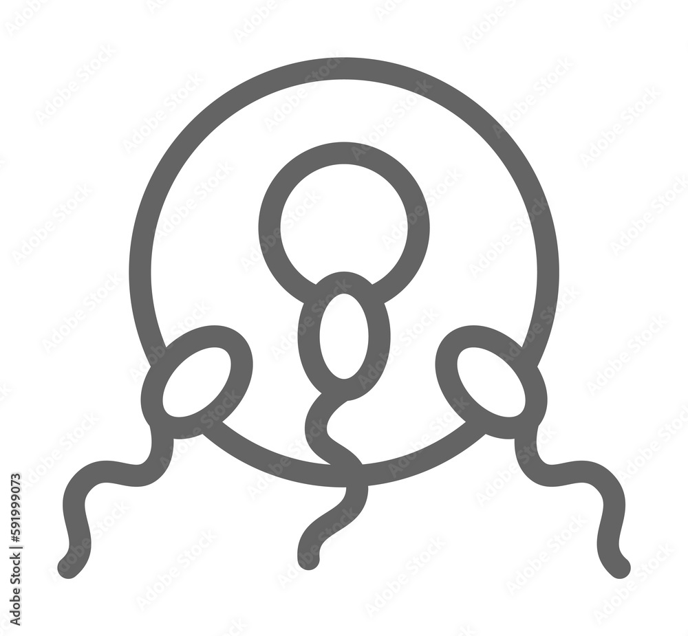 Obraz premium Reproductive, spermatozoids, egg icon illustration on transparent background