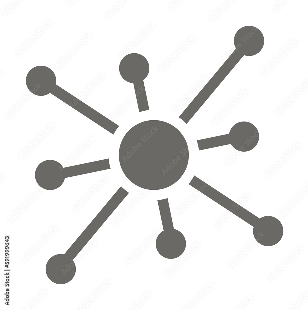 Molecule icon illustration on transparent background Molecule icon illustration on transparent background