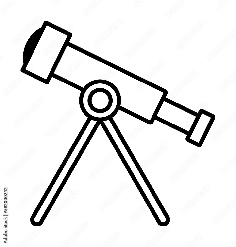 telescope icon illustration on transparent background telescope icon illustration on transparent background