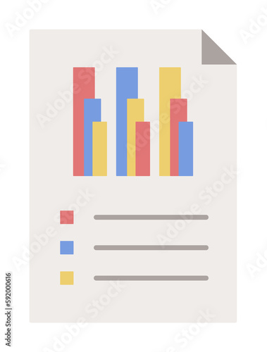 business charts icon illustration on transparent background