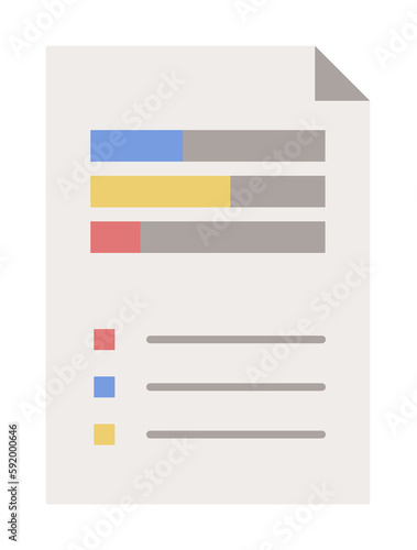 business charts icon illustration on transparent background