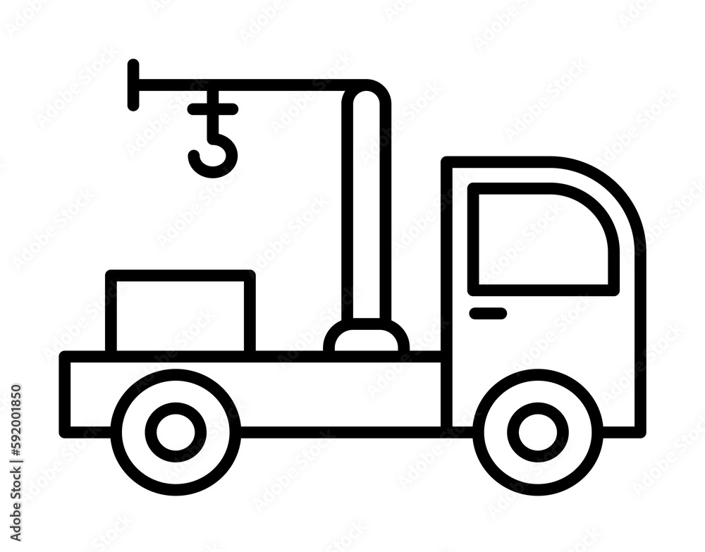 crane vehicle icon illustration on transparent background crane vehicle icon illustration on transparent background