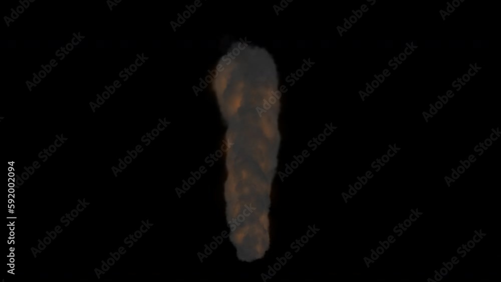 A glowing smoke column rising and billowing. The shot is 4k 24p and comes with a MATTE for the alpha channel. A glowing smoke column rising and billowing. The shot is 4k 24p and comes with a MATTE for the alpha channel.