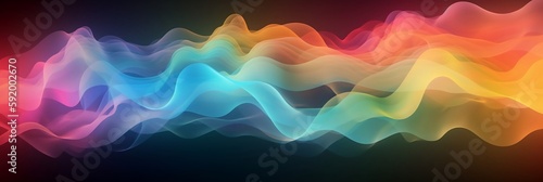 Obraz na płótnie abstract background with glowing lines, Rainbow background w salonie