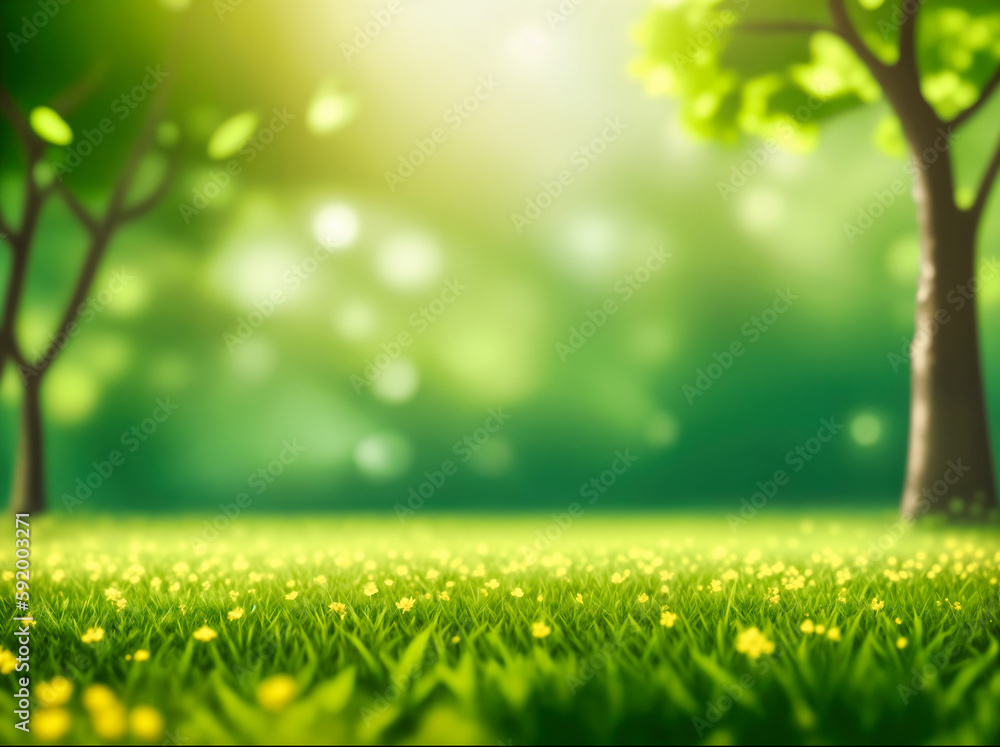 Fototapeta premium beautiful natural landscape with bokeh in Background.
