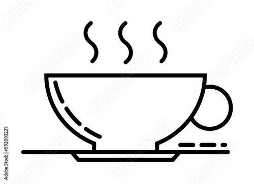 cup of coffee dusk icon illustration on transparent background