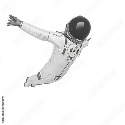 master astronaut is doing a free jump