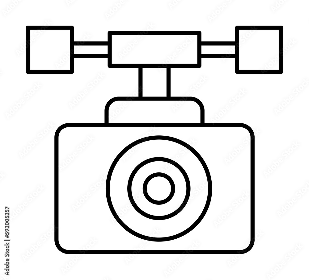 Camera, drone icon illustration on transparent background Camera, drone icon illustration on transparent background