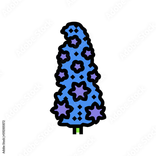 delphinium blossom spring color icon vector illustration