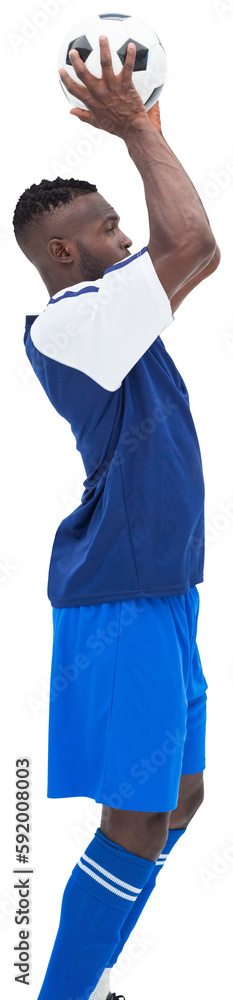 Football player getting ready for a throw Football player getting ready for a throw