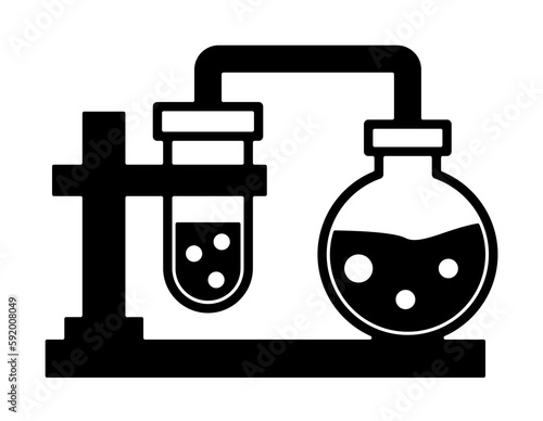 chemical, flaks icon illustration on transparent background