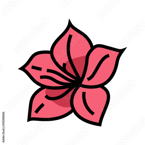 Canvas Print azalea blossom spring color icon vector illustration